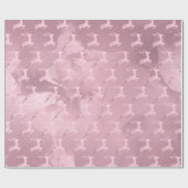 バラエレガント金ゴールドクリスマスのトナカイのパターン ラッピングペーパー (フラット)