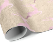 バラエレガント金ゴールドクリスマスのトナカイのパターン ラッピングペーパー (ロールコーナー)