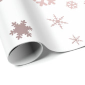 バラエレガント金ゴールドクリスマススノーフレークパターン ラッピングペーパー (ロールコーナー)