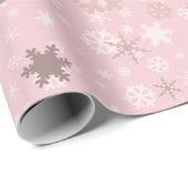 バラエレガント金ゴールドクリスマススノーフレークパターン ラッピングペーパー (ロールコーナー)
