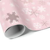 バラエレガント金ゴールドクリスマススノーフレークパターン ラッピングペーパー (ロールコーナー)
