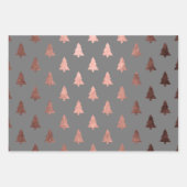 バラエレガント金ゴールドクリスマスツリーパターン ラッピングペーパーシート (正面3)