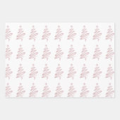 バラエレガント金ゴールドクリスマスツリーパターン ラッピングペーパーシート (正面2)