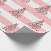 バラエレガント金ゴールドクリスマスツリーパターン ラッピングペーパー (角)