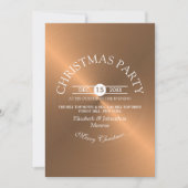 バラエレガント金ゴールドクリスマスパーティの招待状 招待状 (正面)