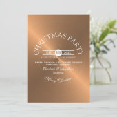 バラエレガント金ゴールドクリスマスパーティの招待状 招待状 (スタンド正面)