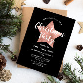 バラエレガント金ゴールドクリスマスパーティー 招待状