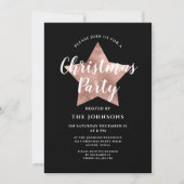 バラエレガント金ゴールドクリスマスパーティー 招待状 (正面)