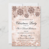 バラエレガント金ゴールドクリスマスホリデーパーティー 招待状 (正面)