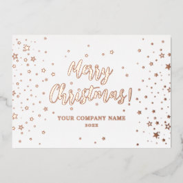 バラエレガント金ゴールドクリスマス会社フォイルカード 箔シーズンカード