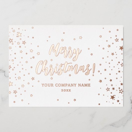 バラエレガント金ゴールドクリスマス会社フォイルカード 箔シーズンカード (正面)