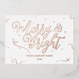 バラエレガント金ゴールドクリスマス会社フォイルカード 箔シーズンカード