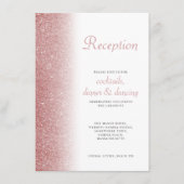 バラエレガント金ゴールドグリッターウェディングレセプションカード エンクロージャーカード (正面)