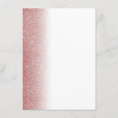 バラエレガント金ゴールドグリッターウェディングレセプションカード エンクロージャーカード (裏面)