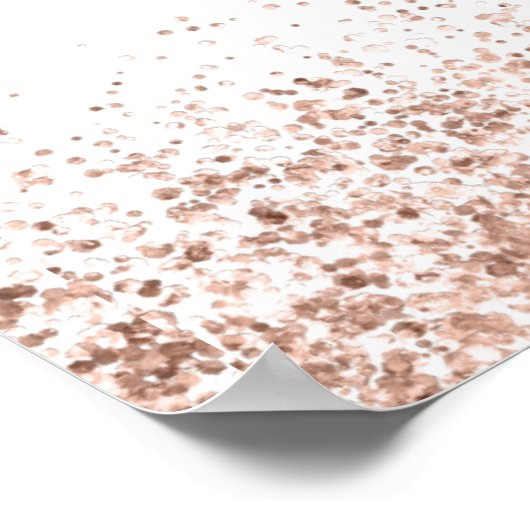 バラエレガント金ゴールドグリッターウェルカムスウィート16パーティー ポスター (角)