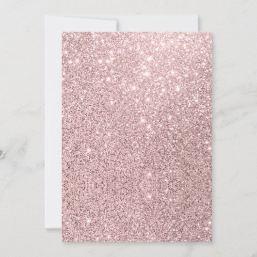 バラエレガント金ゴールドグリッターキンセアニラドレス 招待状 (裏面)