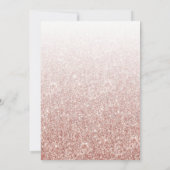 バラエレガント金ゴールドグリッターキンセアニラ誕生日 招待状 (裏面)