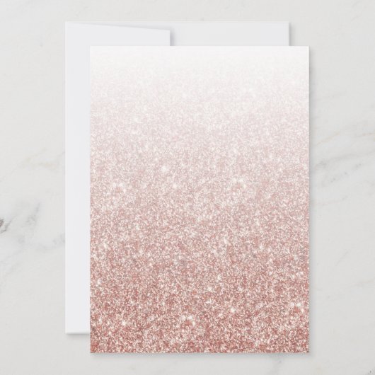 バラエレガント金ゴールドグリッターキンセアニラ誕生日 招待状 (裏面)