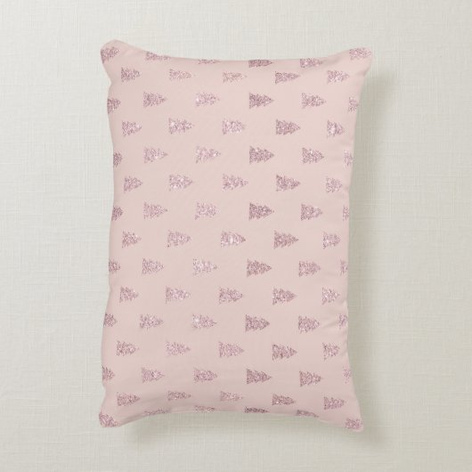 バラエレガント金ゴールドグリッタークリスマスツリーパターン アクセントクッション (裏面(縦))