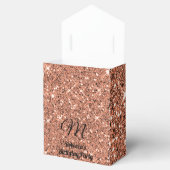 バラエレガント金ゴールドグリッターサンキューモノグラムブラック フェイバーボックス (オープン)