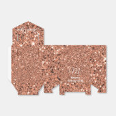 バラエレガント金ゴールドグリッターサンキューモノグラム フェイバーボックス (折り畳みなし)