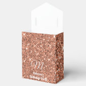 バラエレガント金ゴールドグリッターサンキューモノグラム フェイバーボックス (オープン)