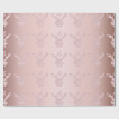 バラエレガント金ゴールドグリッターサンタクロースパターン ラッピングペーパー (フラット)