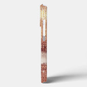 バラエレガント金ゴールドグリッタージュエリーブルガンディースクリプトC Case-Mate iPhoneケース (裏面 / 左)