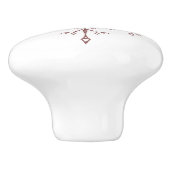 バラエレガント金ゴールドグリッタースノーフレーククリスマス セラミックノブ (側面)