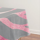 バラエレガント金ゴールドグリッターゼブラグレイアニマルプリント テーブルクロス (インサイチュ)