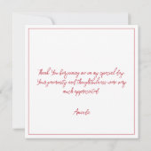 バラエレガント金ゴールドグリッタードリップスウィート16誕生日 サンキューカード (裏面)