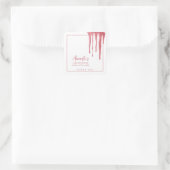 バラエレガント金ゴールドグリッタードリップスウィート16誕生日 スクエアシール (バッグ)