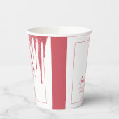 バラエレガント金ゴールドグリッタードリップスウィート16誕生日 紙コップ (左)