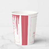 バラエレガント金ゴールドグリッタードリップスウィート16誕生日 紙コップ (右)