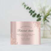 バラエレガント金ゴールドグリッタードリップスリハーサルディナー 招待状 (スタンド正面)