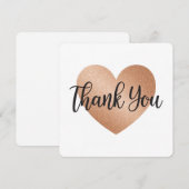 バラエレガント金ゴールドグリッターハート「ありがとう」グレティ シーズンカード (正面/裏面)