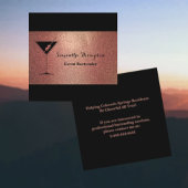 バラエレガント金ゴールドグリッターバーテンダー名刺 スクエア名刺