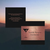 バラエレガント金ゴールドグリッターバーテンダー名刺 スクエア名刺