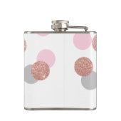 バラエレガント金ゴールドグリッターパステルピンク紙吹雪 フラスク (裏面)