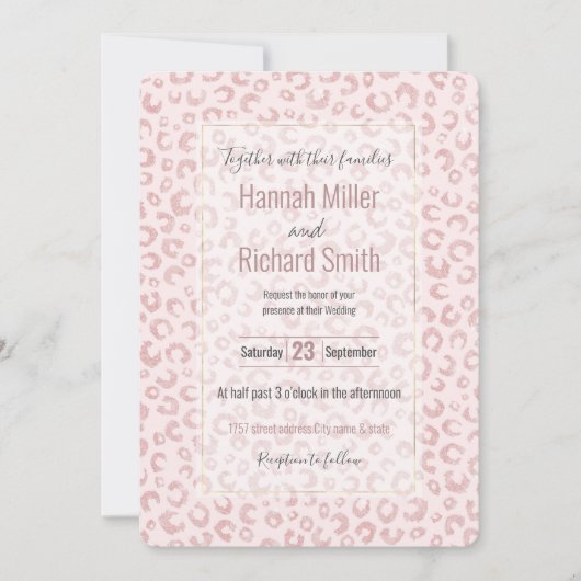 バラエレガント金ゴールドグリッターヒョウ柄 (正面)