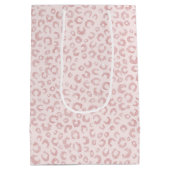 バラエレガント金ゴールドグリッターヒョウ柄 ミディアムペーパーバッグ (裏面)