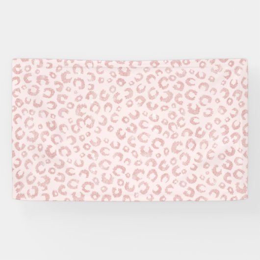 バラエレガント金ゴールドグリッターヒョウ柄 横断幕 (横)