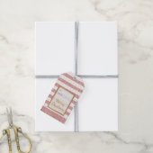 バラエレガント金ゴールドグリッターピンクのトナカイ ギフトタグ (より糸付き)