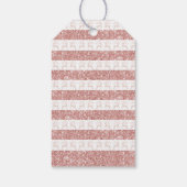 バラエレガント金ゴールドグリッターピンクのトナカイ ギフトタグ (裏面)