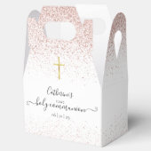バラエレガント金ゴールドグリッターファーストホーリーコミュニオン フェイバーボックス (オープン)