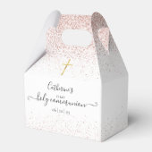 バラエレガント金ゴールドグリッターファーストホーリーコミュニオン フェイバーボックス (正面サイド)