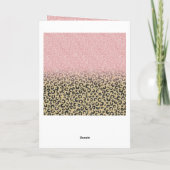 バラエレガント金ゴールドグリッターブラックレオパードプリント シーズンカード (裏面)