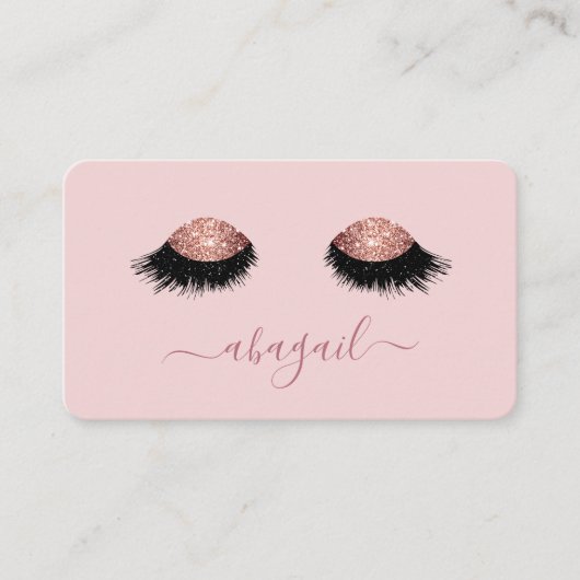 バラエレガント金ゴールドグリッターメイクアップアーティスト 名刺 (正面)