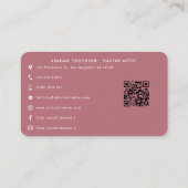 バラエレガント金ゴールドグリッターメイクアップアーティスト 名刺 (裏面)