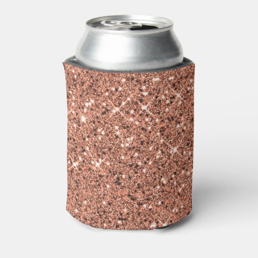 バラエレガント金ゴールドグリッターモノグラムパーティーフェイスブックレット 缶クーラー (缶裏面)